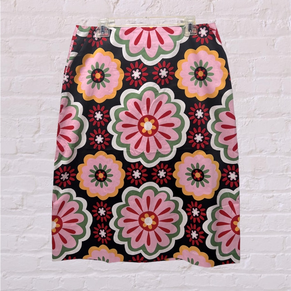 Boden Printed A-line pencil Skirt
Black, floral colorful Opulent Daisy 10P NWT
